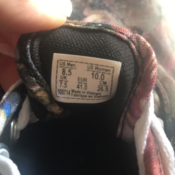 Women’s floral print Vans sneakers shoes size 10 very good condition - Picture 5 of 6